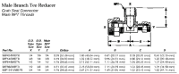 MBTR Grab Seal compression fitting Male Branch Tee Reducer