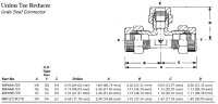 UTR Grab Seal compression fitting Union Tee Reducer